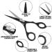 Professional Hair Dressing Hair Cutting Clipers Grooming clipers Barber Hairdressers Set - Scissors Hair Thinning Shear Scissor Straight Razor Hair Comb Black - Buy Online on GoSupps.com