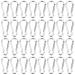 50 pieces mini aluminum bulk carabiner feather clip hook key rings buckle pack carabiner for camping hiking motorhome fishing bottle backpack travel silver