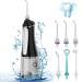 NBGRLVS Water Dental Flosser for Teeth Cleaning Cordless - 4 Modes 3 intensities Cleaner Picks IPX7 Waterproof 320ML Oral Irrigator Powerful Battery Rechargeable Flossing Portable for Travel Home