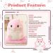 MUZIRI KINOKOO Cute Hamster Plush Pillow Blanket - Pink | Soft Toy Blanket for TV, Sofa, Office | Stuffed Throw Pillow | Folding Nap Blanket - Buy Online on GoSupps.com