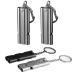Wanyi 4 pieces emergency pipe signal pipe according to stainless steel 304 trill whistle sports lessons survival referee pipes sports pipe coaching pipe emergency 150db outdoor with keychain