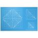 Full Line Stencil - Log Cabin Feather/Square Block Motif - Edge to Edge Stencil  Continuous Line Template for Free Motion Quilting  Domestic Machine  Hand or Long-Arm Quilting (30736)