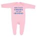 'Born to Love Chelsea Just Like Grandad' Baby Boy Girl Designed and Printed in the UK Using 100% Fine Combed Cotton 6-12 Months Pink