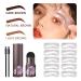 LSxia Brow Stamp and Stencil Kit - Waterproof Eyebrow Powder with 10 Stencils, Light Brown - Perfect for Natural Eye Brow Definition and Shaping - Women's Eye Brown Makeup - Buy Online on GoSupps.com
