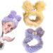 KASESSS 2 Pieces Skincare Headband Dorky Makeup Headband Fleece Headband for Washing Face Spa Headband Cartoon Cute Hair Accessories Elastic Headbands for Women Girls Shower Beauty Yoga Sports