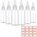 WLLHYF 2oz Applicator Bottle 6pcs Plastic Empty Squeeze Bottles Hair Color Applicator Bottle Transparent Refillable Oil Bottles for Hair Oils Liquids with Twist Top Cap and Labels - Buy Online on GoSupps.com