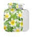 Tropical Leaves Flowers Hot Water Bottle with Lid 1L Small Hot Water Bag for Pain Relief Hot and Cold Compress BPA Free