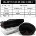 LIN PERFORMANCE Diabetic & Circulatory Non Binding Crew Socks for Men 4 Pairs, Size 10-13 Black - Buy Online on GoSupps.com