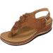 Gufesf Orthopedic Sandals for Women- Comfy Arch Support Platform Wedge Sandal - Brown - Buy Online on GoSupps.com