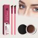 Mnsuid Anjoize Eyebrow Brush 4D Laminated Brow Grooming Kit Home Eyebrow Care Kit 4D Laminated Multifunction Ultra-thin Angled Eyebrow Brush Long Lasting Waterproof (Light brown)