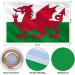 Shachi Great Wales Flag - Welsh Dragon 3ft x 2ft | Polyester Tissue with Brass s for FIFA World Cup Football Rugby & Sports - Buy Online on GoSupps.com