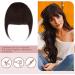Silk-co One Piece Hair Bangs Fringe Hair Extensions Clip in Human Hair Extension #02 Dark Brown Straight Flat with Temple - Buy Online on GoSupps.com