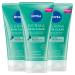 NIVEA Nivea Derma Skin Clear Face Scrub Anti-Blemish Vegan Formula with Salicylic Acid and Niacinamide with Purifying Action Regenerating Exfoliating Against Pimples and Blackheads 3 Bottles of 150 ml