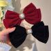 CHARS Hair Bow Hair Clips Women's Vintage French Top Clip Bow Hair Clips (Black) - Buy Online on GoSupps.com
