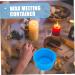 3pcs Melting Wax Bowl Set - Silica Gel with Metal Liner - 12x12cm - Blue | International Shipping - Buy Online on GoSupps.com