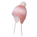 LANGZHEN Toddler Kids Infant Winter Hat Earflap Knit Warm Cap Fleece Lined Beanie for Baby Boys Girls 1-2 Years Deer-Pink