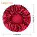 Kenllas Silk Satin Bonnet for Women - 2 PCS Extra Large Caps for Long Frizzy Curly Hair - Black & Red - Buy Online on GoSupps.com