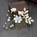 Gold Wedding Hair Comb | Pearl & Rhinestone Bridal Hair Accessories | Elegant Bridal Jewelry for Bride & Bridesmaid - Buy Online on GoSupps.com
