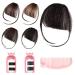Zynery 4 pieces clip in Bangs fake bangs fake pony pony hair part fringe hair clip in pony clip in hair extensions for women (light brown dark brown brown-black black)