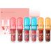Huehkir Tinted Lip Gloss 47ml x 6 Pieces Nourishing Lip Color Volumizing Lipstick Non Sticky Long Lasting Makeup Set for Travel Dates Wedding - Buy Online on GoSupps.com