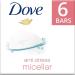 Dove Sensitive Skin Beauty Bar 6-Pack - Micellar Antistress Formula, More Moisturizing Than Soap 3.75oz Bars - Buy Online on GoSupps.com