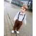 Volunboy Baby Boys Formal 4PCS Suit Set, Bow Tie Shirt + Suspenders Pants, 12-18 Months - Whitedots - Buy Online on GoSupps.com
