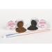 BLACK & BROWN EYE LINER w/BRUSH KIT Mineral Makeup Shadow Bare Skin Brow Powder Set