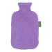 Fashy hot water bottle 2.0L with 100% recycled polyester fleece cover 67405 55 Hot water bottle with cover 2.0 L lilac