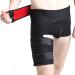 Groin Support Wrap for Men Women Hip Compression Brace Adjustable Hip Groin Stabilizer and Hip Brace Thigh Leg Compression Support Wrap Sleeve for Hip Joint Pain Hamstring Joints Recovery Black One Size