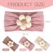 Nayyana 3-Piece Baby Flower Headband Set | Soft Nylon Hair Accessories for Girls Newborns & Toddlers - Beige Pink Khaki - Buy Online on GoSupps.com