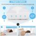 Orthopedic Memory Foam Neck Pillow for Side Sleepers - Cooling Pillowcase, Pain Relief - White & Blue - Buy Online on GoSupps.com