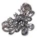 Black Crystal Metal Flower Butterfly Hair Claws & Clips - 1167 - Buy Online on GoSupps.com