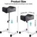 Pedicure Manicure Footrest Salon Spa Equipment | Adjustable Height Technician Nail Seat (Black) - Kalolary - Buy Online on GoSupps.com