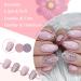 24 Pieces Short Almond Artificial Nails - French Pink Glossy Acrylic Press-On for Women & Girls - 12 Sizes for Party & DIY - Buy Online on GoSupps.com