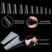 1000 PCS French Coffin Ballerina Nail Tips | 10 Sizes with Clear Cases | Acrylic False Flake Nails for Salon & DIY Nail Art - Buy Online on GoSupps.com