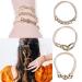 2023 New Elastic Bracelet Hair Ties  Looks Lovely On Your Wrist And Great in Your Hair  Suitable for All Hair Types  Hair Ties for Outdoor Sports  Yoga  Ball Games  Shopping Etc. 3 Styles (Golden)