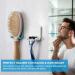 Vanzavanzu Razor Plane Holder for Shower Wall - 2 Pack Adhesive Hooks for Hairbrush & Towel - Waterproof Silicone Bathroom Organizer - Blue & White - Buy Online on GoSupps.com