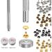 EuTengHao 484Pcs Leather Rivets Kit with Punch Pliers - 3 Sizes Double Cap Metal Studs for Leather Craft - Gold Silver Bronze Gunmetal - Repair and Decorate with Ease - Buy Online on GoSupps.com