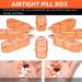 2x Daily Monthly Pill Box Organizer with 32 Compartments - Easy Open Design for Kids, Elderly, Arthritic Hands - Orange - Buy Online on GoSupps.com