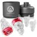 Audiomate High-Fidelity Earplugs with Metal Keychain Carry Case and 2 Interchangeable Earbuds Comfortable Soft Silicone HiFi Noise Attenuating Ear Plugs for Musicians Concert Sleeping & More