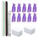 Nail Polish Gel Remover Tools Kit with Nail Remover Clips Nail File Nail Remover Pads Nail Brush purple