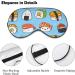 Kawaii Sushi Sleep Mask - Adjustable Strap Eye Cover for Sleeping, Blocking Light - Men and Women - Buy Online on GoSupps.com