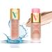 Veil Cosmetics | 1 Sunset Skin Liquid Foundation + 1 Sunset Light 3-in-1 Primer | 1P | Buildable Coverage Lightweight & Brightening | Serum Mixing Base Primer | Water-Resistant | Vegan