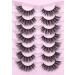 Fairy Strip Lashes That Look Like Extensions Dramatic Faux Mink Eyelashes Fluffy Long Cat Eye Wispy False Lashes Extensions Strip Eyelashes Pack