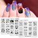 Alexnailart Nail Stamping Plates Set with Fashion Image Stencils Manicure Printing DIY Nail Art Tools (G00029-3P-2)