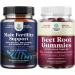 Bundle of Male Fertility Supplement for Enhanced Count Motility & Overall Fertility Support and Beet Root Gummies Invigorating Beet Gummies for Adults Nitric Oxide Energy & Heart Health Support
