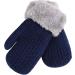 IPENNY Toddler Magic Stretch Mittens - Plush Lined Winter Gloves for Boys & Girls 0-6 Y - Navy Blue - 12*7cm - Buy Online on GoSupps.com