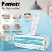 Mudela Animal Hair Remover | Self-Cleaning Lint Roller for Dog & Cat Hair | Effective on Carpets Furniture Clothing and More - White & Blue - Buy Online on GoSupps.com