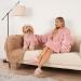 OHS Fleece Dog Hoodie Sherpa Lined Reversible Cosy Pet Clothing - Large Blush Pink - Buy Online on GoSupps.com