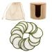 Lurrose Septic Make Pads 1 Set Make-Up-Removal Pad Foundation Air Cushion Sub-capable bamboo Round washable make-up cosmetic pads make-up cotton pads facial cotton makeup remover